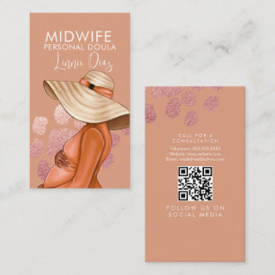 Carte De Visite Mineure Doula Grossesse de l'infirmière voyageuse