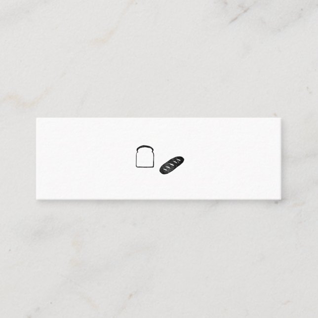 CARTE DE VISITE MINI ミニマムでシンプルな名刺　ビジネスカード　食パン・フランスパン (Devant)