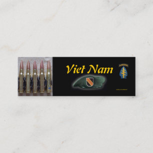 Carte De Visite Mini 5e éclair vert bérets forces spéciales signet