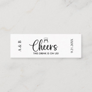 Carte De Visite Mini À votre santé ! Boisson offerte par les mariés Tic
