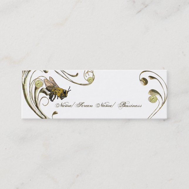 Carte De Visite Mini Abeille de miel (Devant)