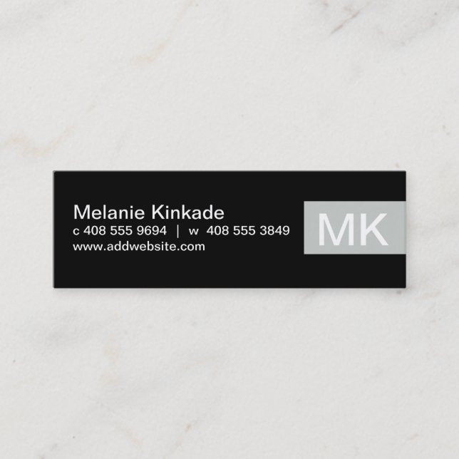 Carte De Visite Mini Accent (gris) (Devant)