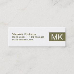 Carte De Visite Mini Accent (huile d'olive)