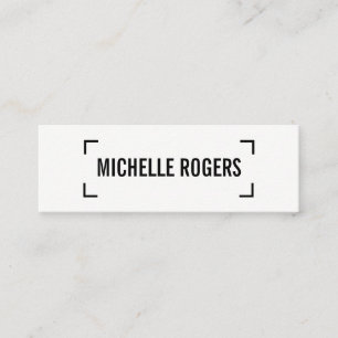 Carte De Visite Mini Accents simples / en coin (noir)