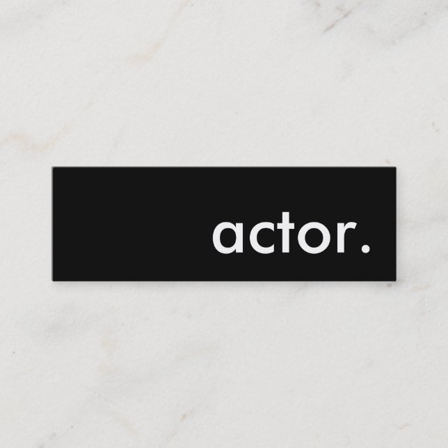 Carte De Visite Mini acteur. (Devant)