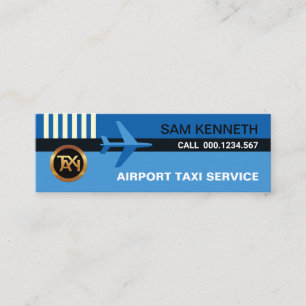 Carte De Visite Mini Aéroport Blue Skies Aéroport Routes Aéroport Taxi
