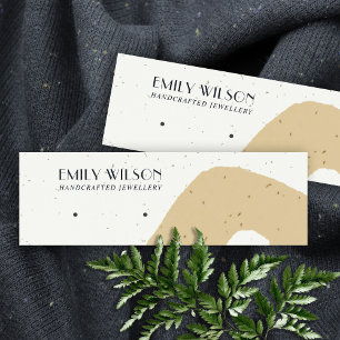 CARTE DE VISITE MINI AFFICHAGE ABSTRAIT D'ÉTIQUETAGE EN OCRE JAUNE EN C