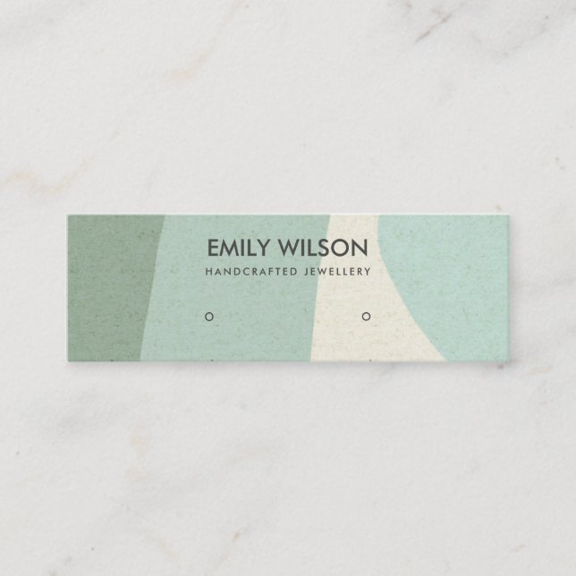 CARTE DE VISITE MINI AFFICHAGE MODERNE ABSTRAIT DE L'ÉTUDE D'ART BLEUE  (Devant)