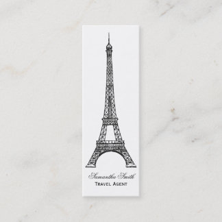 Carte De Visite Mini Agent de voyage parisien de Tour Eiffel de thème