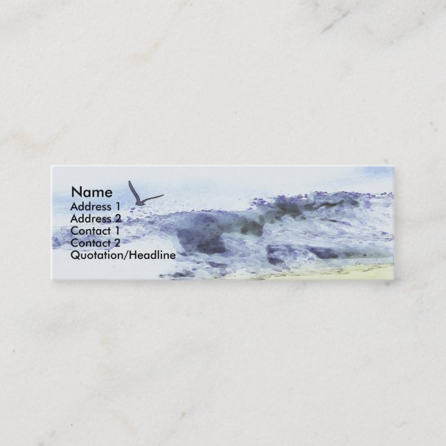 Carte De Visite Mini Ailes au-dessus de l'eau | Aquarelle (Devant)