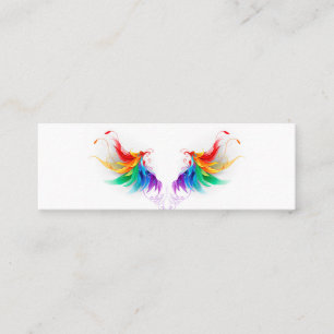 Carte De Visite Mini Ailes fluffy arc-en-ciel