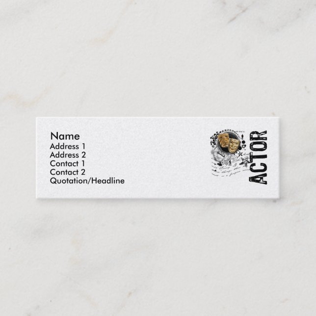 Carte De Visite Mini Alchimie d'acteur de l'action (Devant)
