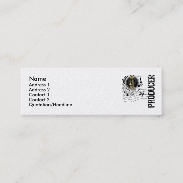 Carte De Visite Mini Alchimie de producteur (Devant)