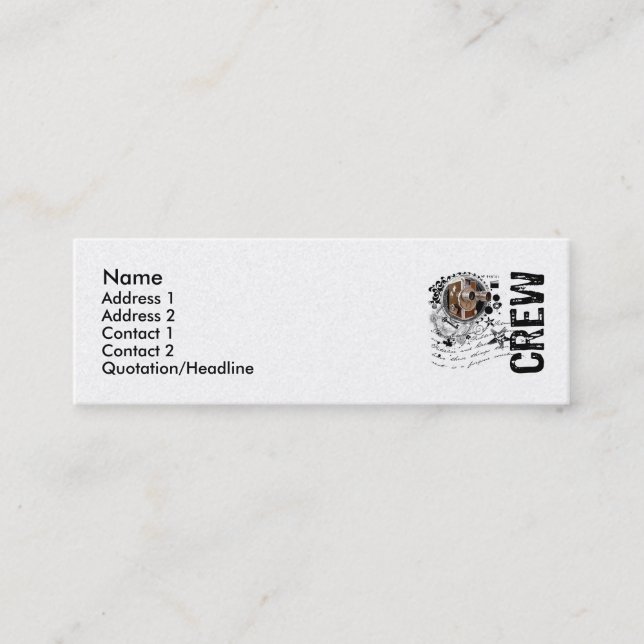 Carte De Visite Mini Alchimie d'équipe de tournage (Devant)