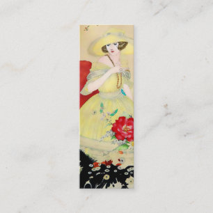 Carte De Visite Mini ALCINA, Madame française d'art déco : ÉTÉ