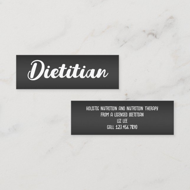 Carte De Visite Mini Alimentation alimentaire diététique (Devant / Derrière)