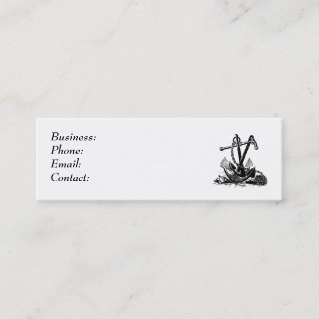 Carte De Visite Mini Ancres (Devant)