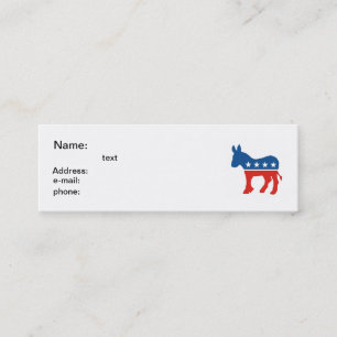 Carte De Visite Mini âne Etats-Unis de partie de démocrate des