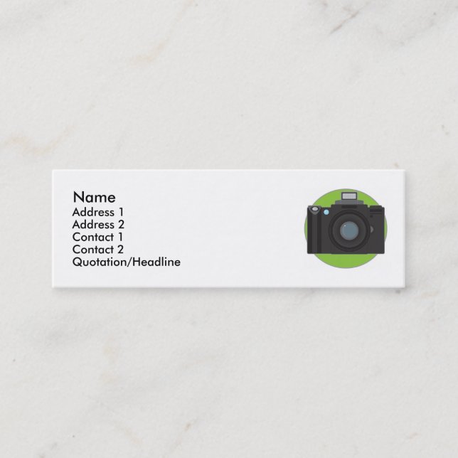 Carte De Visite Mini Appareil-photo (Devant)