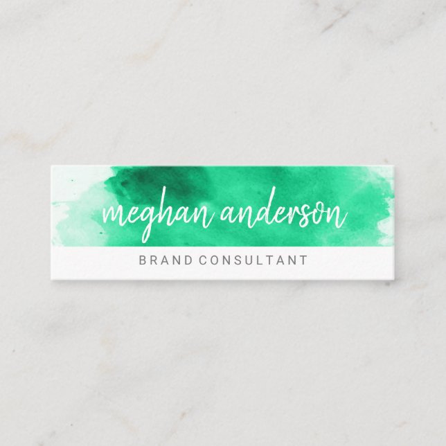 Carte De Visite Mini Aquarelle | Consultant | Artiste (Devant)