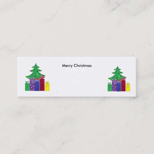 Carte De Visite Mini Arbres de Noël (Devant)