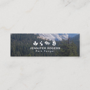 Carte De Visite Mini Arbres et montagnes