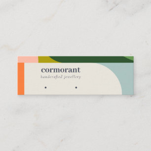 Carte De Visite Mini Arc Abstrait Porte-étendard coloré rétro Arc