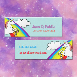 Carte De Visite Mini Arc-en-ciel de Unicorne