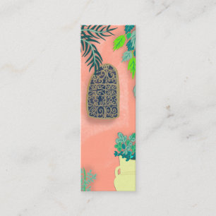 Carte De Visite Mini Architecte du paysage fleuriste du jardin rose