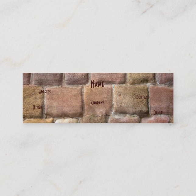 Carte De Visite Mini Architecte Sandstone I (Devant)