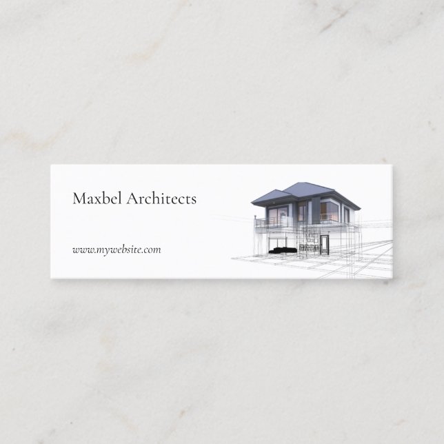 Carte De Visite Mini Architectes de bâtiments modernes Immobilier (Devant)