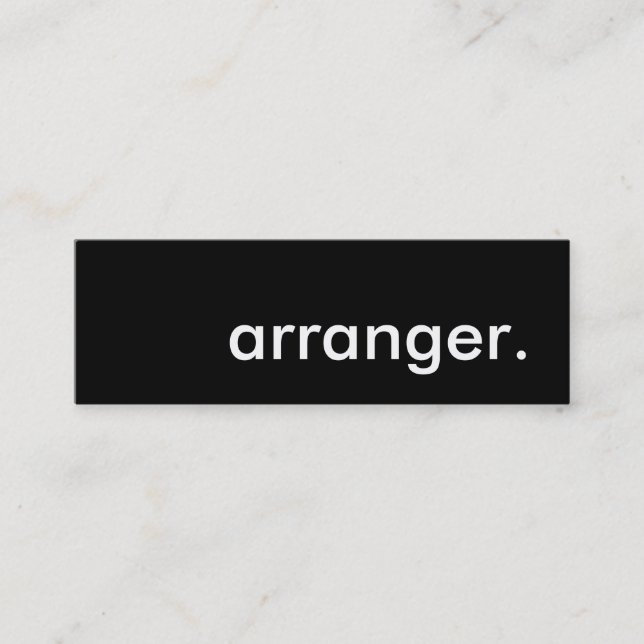 Carte De Visite Mini arrangeur. (Devant)