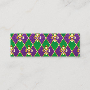 Carte De Visite Mini Arrière - plan de bijoux Mardi Gras