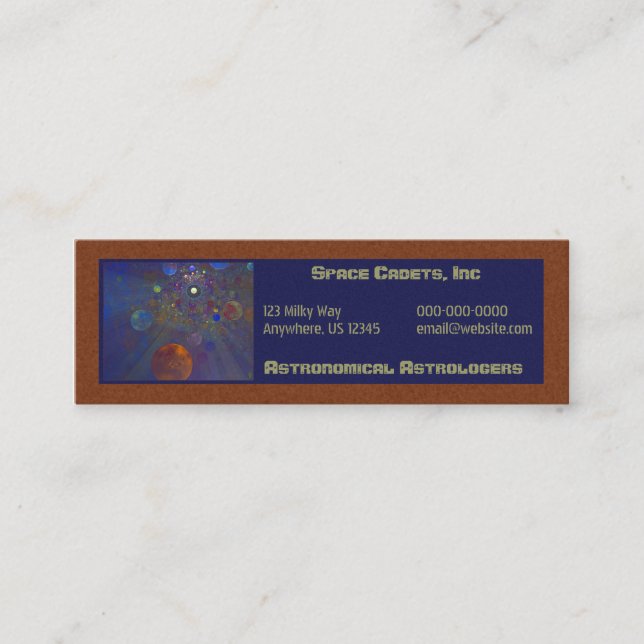 Carte De Visite Mini Art abstrait d'univers alternatif (Devant)