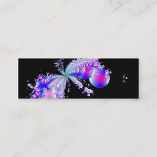 Carte De Visite Mini Art Fractal Splash Noir