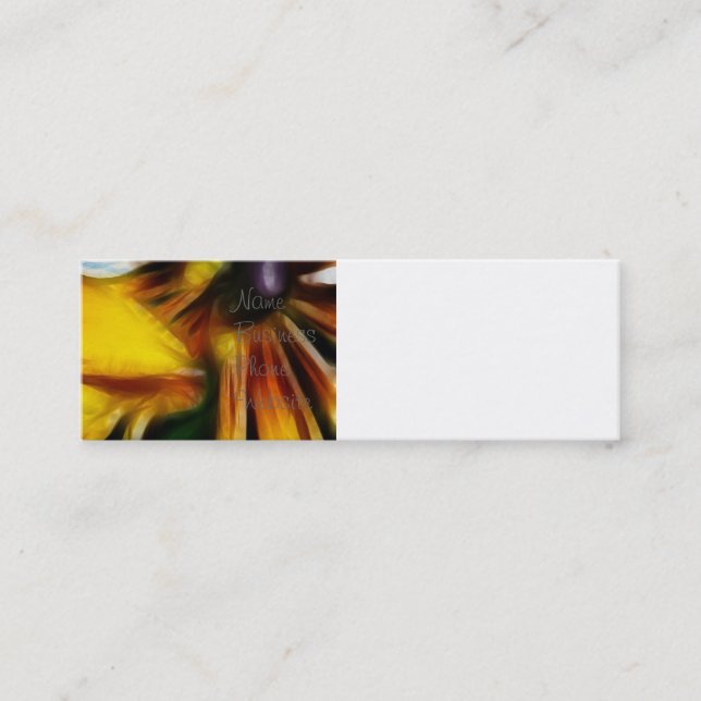 Carte De Visite Mini Art jaune de fleurs de tournesols d'automne de (Devant)