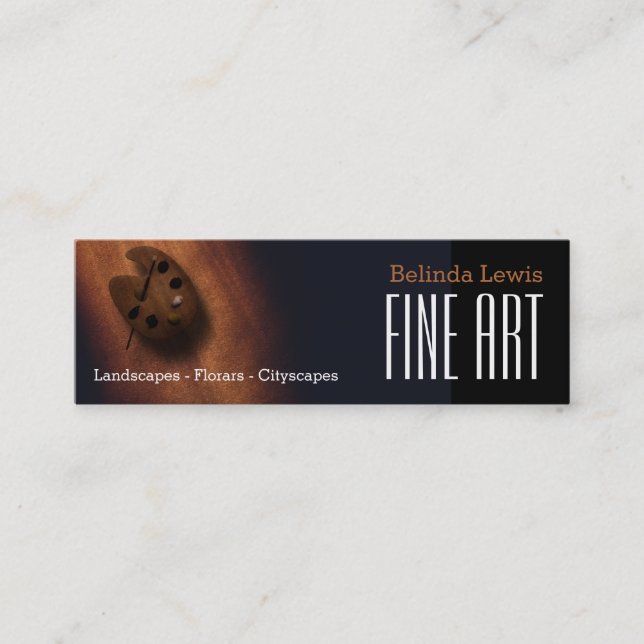 Carte De Visite Mini Art | Peintre Sepia Oil (Devant)