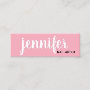 Carte De Visite Mini Artiste à ongles roses