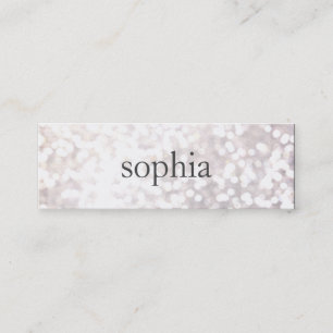 Carte De Visite Mini Artiste de maquillage Whimsical White Bokeh