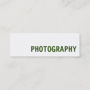 Carte De Visite Mini Artiste photographique blanc blanc blanc et fin