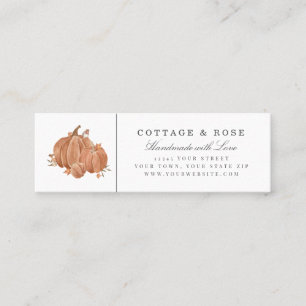 Carte De Visite Mini Automne Automne Citrouille Scène Mini Tags Carte d
