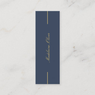 Carte De Visite Mini Avocat moderne élégant Professionnel Bleu jaune