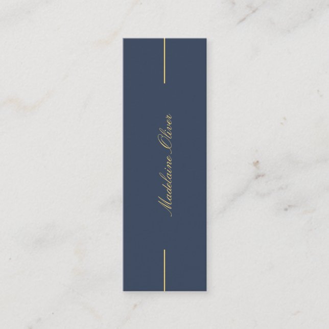 Carte De Visite Mini Avocat moderne élégant Professionnel Bleu jaune (Devant)