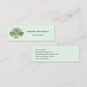 Carte De Visite Mini Ayez une journée chanceuse Rétro St. Patrick's Day