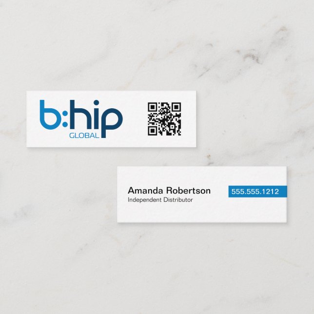 Carte De Visite Mini b:HIP Distributor Business Card (Devant / Derrière)