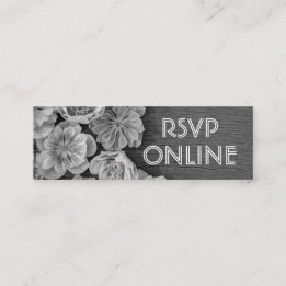 Carte De Visite Mini B & W Garden Hellebore Mini carte RSVP Web