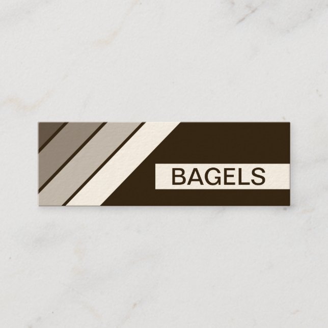 Carte De Visite Mini BAGELS rétro (Devant)