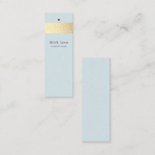Carte De Visite Mini Baguette Gold Foil Sur Poudre Bleu Bleu Balises Ca