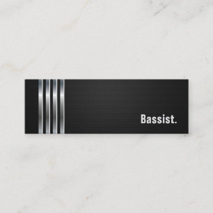 Carte De Visite Mini Baid - Bandes d'argent noir