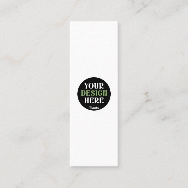 Carte De Visite Mini baiser personnalisé, unique, élégant et minimalist (Devant)